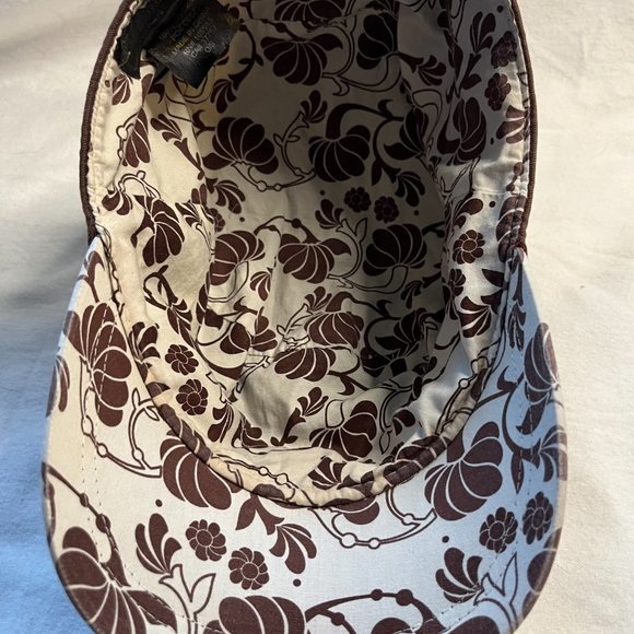 Element Crowds Muted Brown Tropical Canvas Baseball Cap w/Floral Lining - Picture 5 of 7